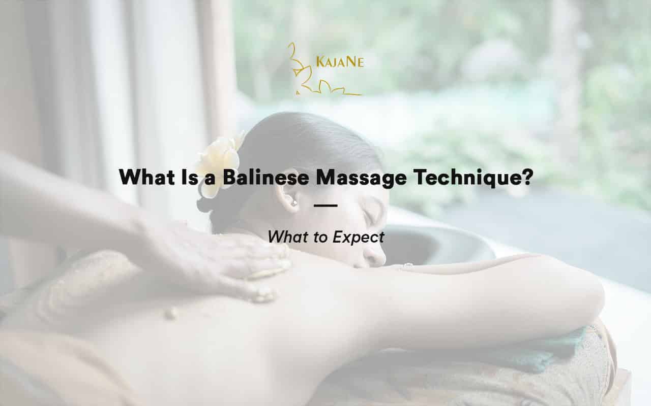 Balinese massage technique